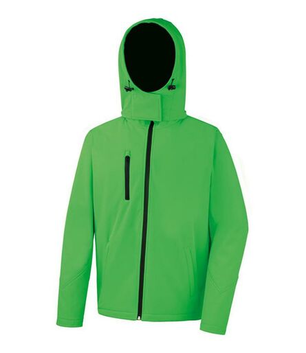 Hooded Soft Shell Jacket, Vivid Green/Black, 3XL, Result Core