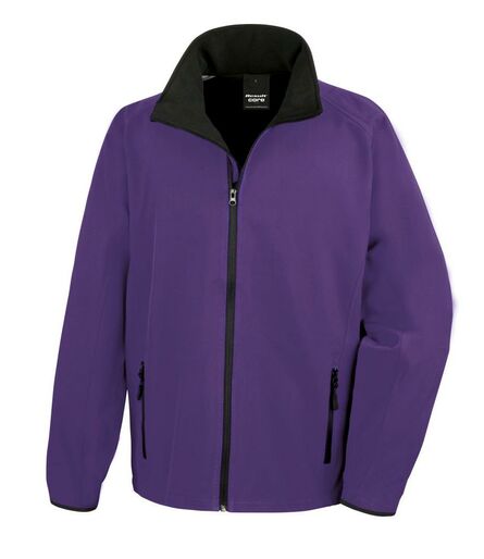 Printable Soft Shell Jacket, Purple/Black, 3XL, Result Core