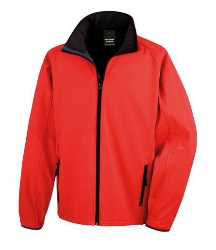 Printable Soft Shell Jacket, Red/Black, 3XL, Result Core