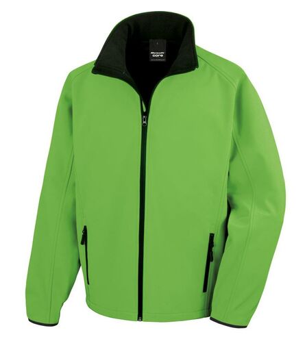 Printable Soft Shell Jacket, Vivid Green/Black, 3XL, Result Core