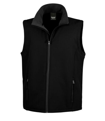 Printable Soft Shell Bodywarmer, Black/Black, 3XL, Result Core