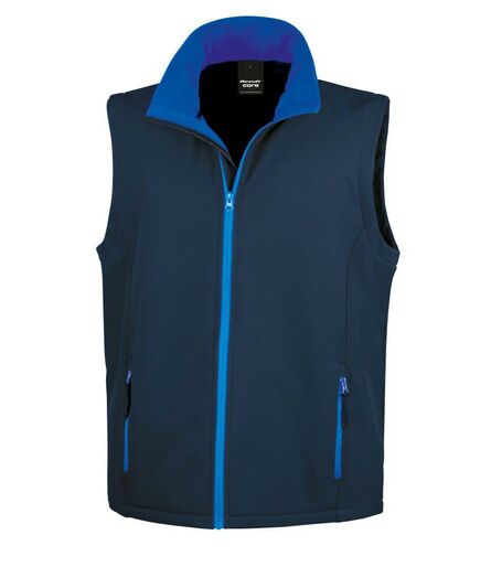 Printable Soft Shell Bodywarmer, Navy/Royal Blue, 3XL, Result Core
