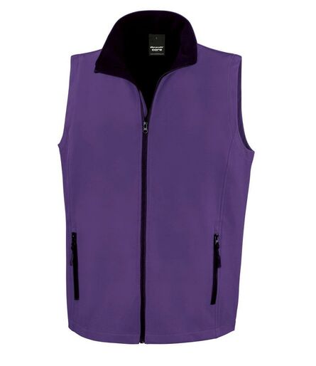 Printable Soft Shell Bodywarmer, Purple/Black, 3XL, Result Core