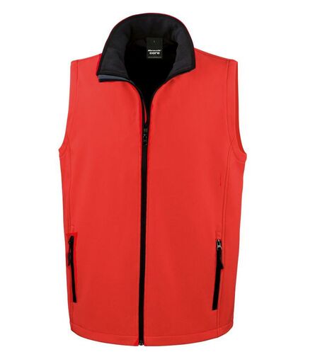 Printable Soft Shell Bodywarmer, Red/Black, 3XL, Result Core
