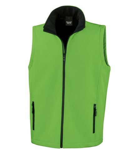 Printable Soft Shell Bodywarmer, Vivid Green/Black, 3XL, Result Core