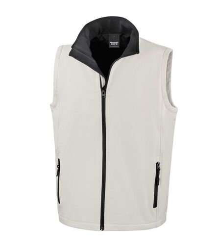 Printable Soft Shell Bodywarmer, White/Black, 3XL, Result Core