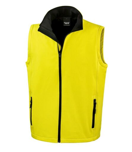 Printable Soft Shell Bodywarmer, Yellow/Black, 3XL, Result Core