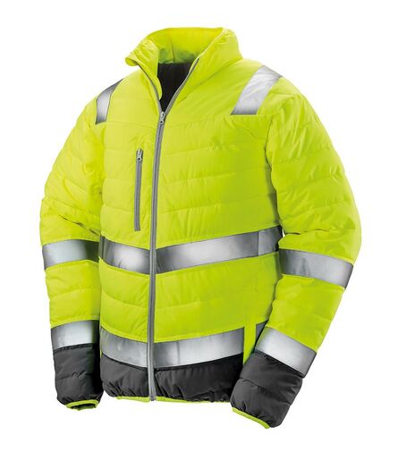 Soft Safety Jacket, Fluorescent Yellow/Grey, 3XL, Result Safe-Guard