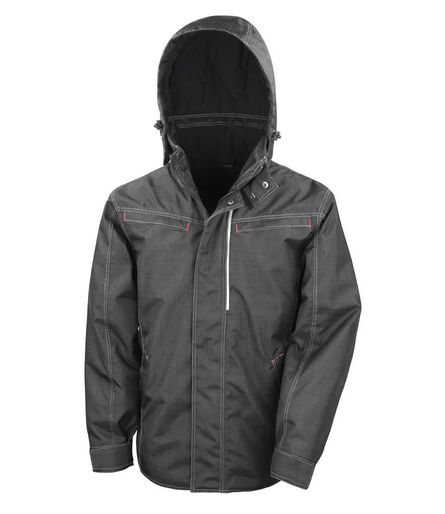 Denim Texture Rugged Jacket, Black, 3XL, Result Work-Guard