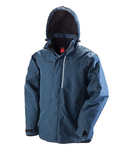 Denim Texture Rugged Jacket, Navy, 3XL, Result Work-Guard