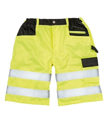 Hi-Vis Cargo Shorts, Fluorescent Yellow, 3XL, Result Safe-Guard