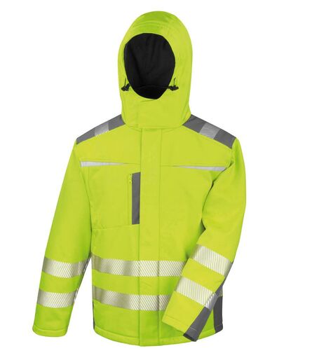 Dynamic Soft Shell Jacket, Fluorescent Yellow, 3XL, Result Safe-Guard