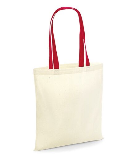 Bag For Life - Contrast Handles, Natural/Classic Red, ONE, Westford Mill