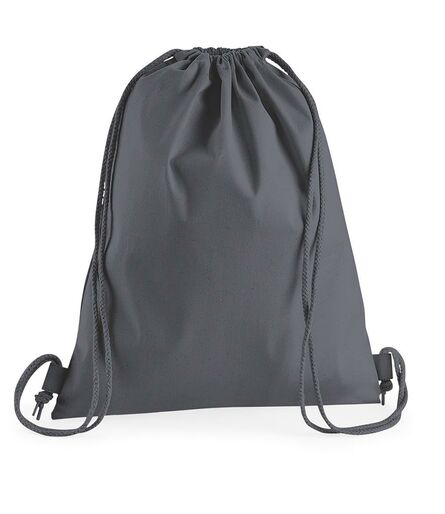 Premium Cotton Gymsac, Graphite Grey, ONE, Westford Mill