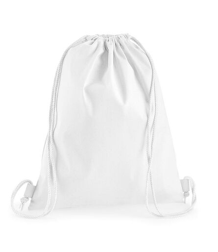 Premium Cotton Gymsac, White, ONE, Westford Mill