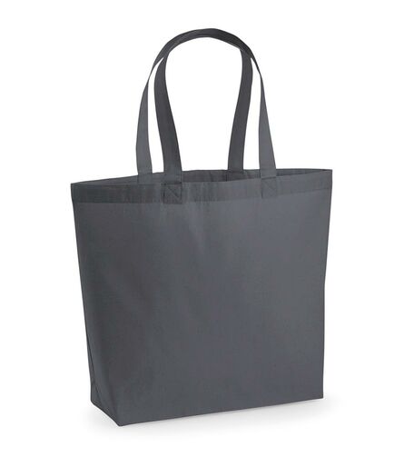Premium Cotton Maxi Tote Bag, Graphite Grey, ONE, Westford Mill