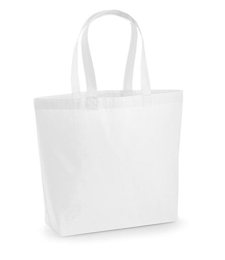 Premium Cotton Maxi Tote Bag, White, ONE, Westford Mill