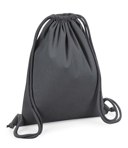 Organic Premium Cotton Gymsac, Graphite Grey, ONE, Westford Mill