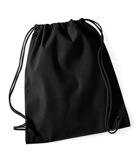 Cotton Gymsac, Black/Black, ONE, Westford Mill