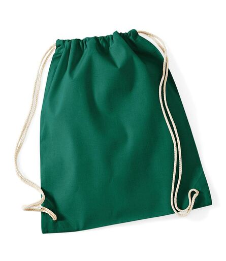 Cotton Gymsac, Bottle Green, ONE, Westford Mill
