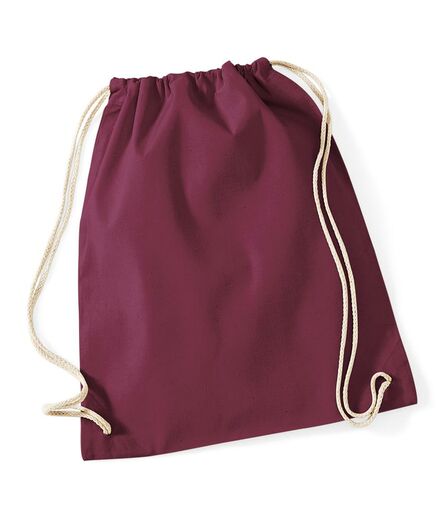 Cotton Gymsac, Burgundy, ONE, Westford Mill