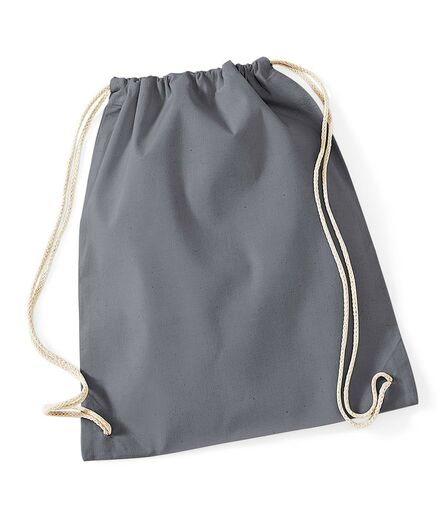 Cotton Gymsac, Graphite Grey, ONE, Westford Mill