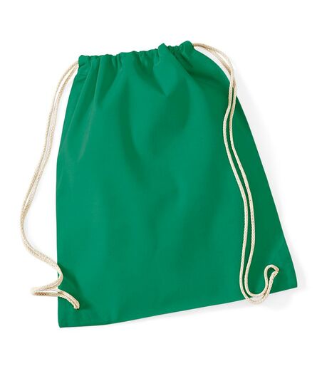 Cotton Gymsac, Kelly Green, ONE, Westford Mill