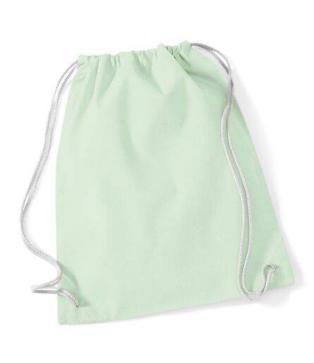 Cotton Gymsac, Pastel Mint/White, ONE, Westford Mill
