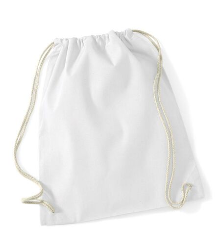 Cotton Gymsac, White, ONE, Westford Mill