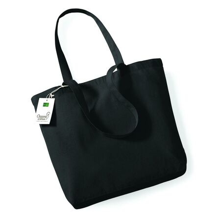 Organic Cotton Shopper, Black, ONE, Westford Mill
