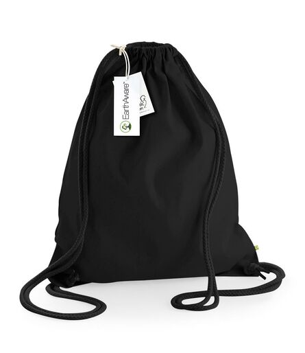 EarthAware® Organic Gymsac, Black/Black, ONE, Westford Mill