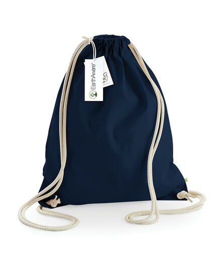 EarthAware® Organic Gymsac, French Navy, ONE, Westford Mill