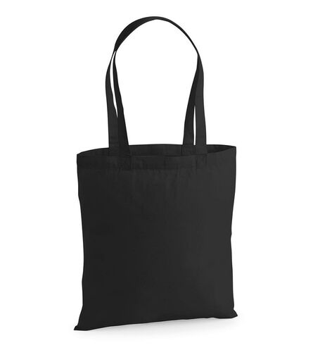 Premium Cotton Tote Bag, Black, ONE, Westford Mill