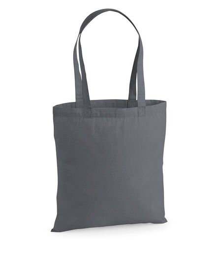 Premium Cotton Tote Bag, Graphite Grey, ONE, Westford Mill