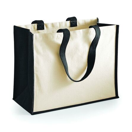 Printers Jute Classic Shopper, Black, ONE, Westford Mill