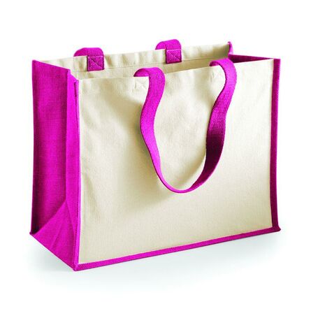 Printers Jute Classic Shopper, Fuchsia, ONE, Westford Mill