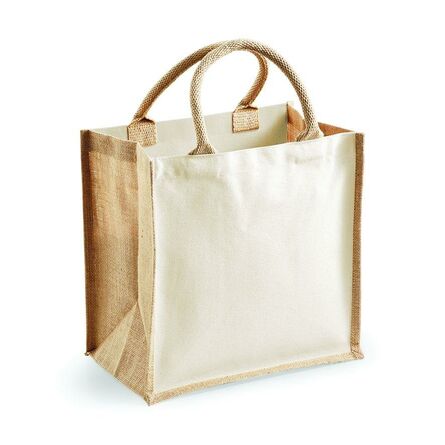 Printers Midi Jute Tote, Natural, ONE, Westford Mill