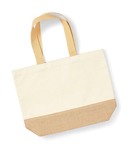 Jute Base Canvas Tote, Natural, ONE, Westford Mill
