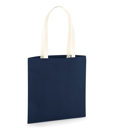EarthAware® Organic Bag For Life - Contrast Handles, French Navy/Natural, ONE, Westford Mill