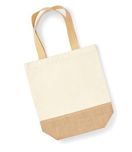 Jute Base Canvas Shopper, Natural, ONE, Westford Mill