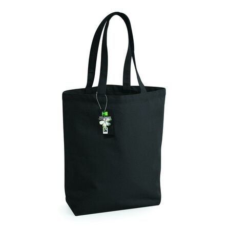 Fairtrade Cotton Camden Shopper, Black, ONE, Westford Mill