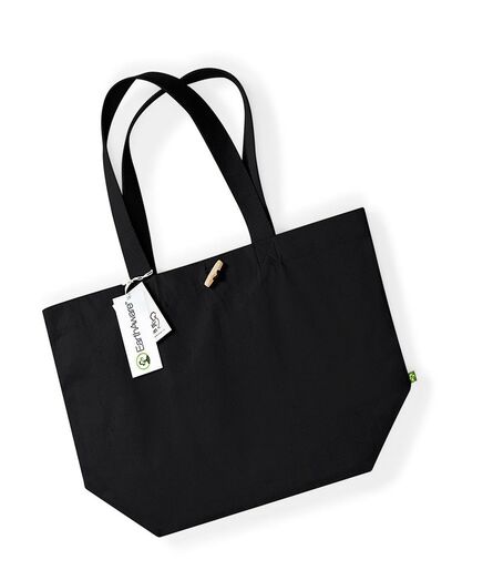 EarthAware® Organic Marina Tote, Black, ONE, Westford Mill