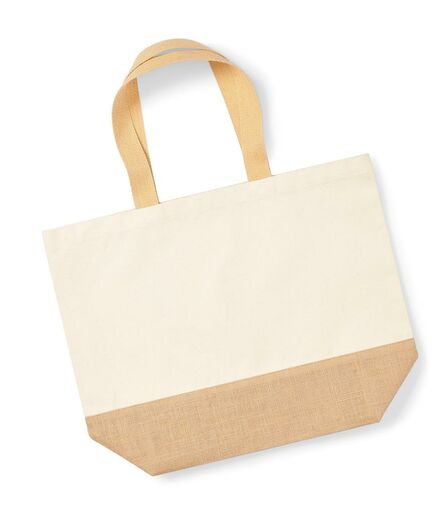 Jute Base Canvas Tote XL, Natural, ONE, Westford Mill