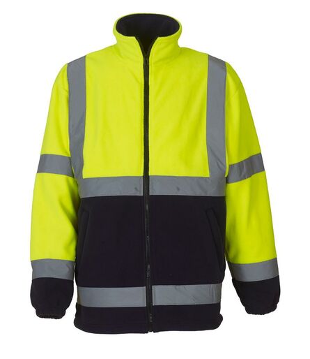 Hi-Vis Heavyweight Fleece Jacket, Yellow/Navy, 3XL, Yoko