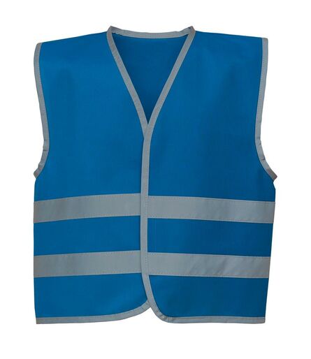 Kids Hi-Vis Two Band Waistcoat, Royal Blue, L, Yoko