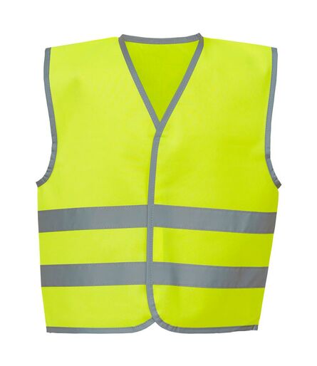 Kids Hi-Vis Two Band Waistcoat, Yellow, L, Yoko