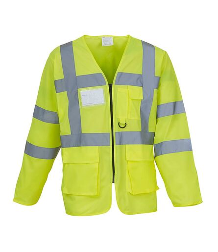 Hi-Vis Executive Long Sleeve Waistcoat, Yellow, 3XL, Yoko