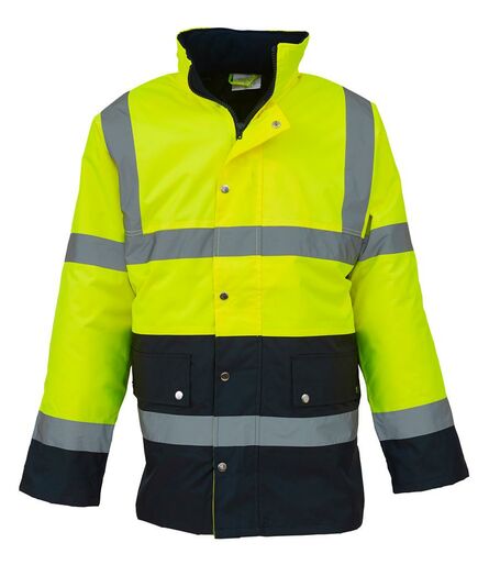 Hi-Vis Two Tone Motorway Jacket, Yellow/Navy, 3XL, Yoko