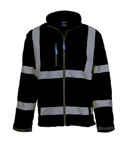 Hi-Vis Soft Shell Jacket, Black, 3XL, Yoko