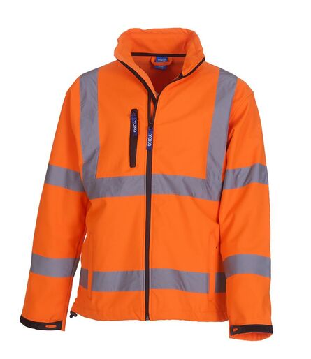 Hi-Vis Soft Shell Jacket, Orange, 3XL, Yoko